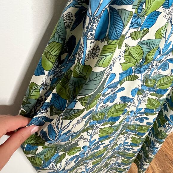 Patagonia Pataloha Womens Strappy Maxi Dress XL Blue Green Floral V Neck Pockets - Picture 11 of 15